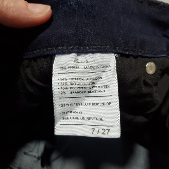 KANCAN Trisha Mid-Rise Classic Flare Jeans Super Stretch Dk Blue Women's 27 x 28 - Picture 10 of 15